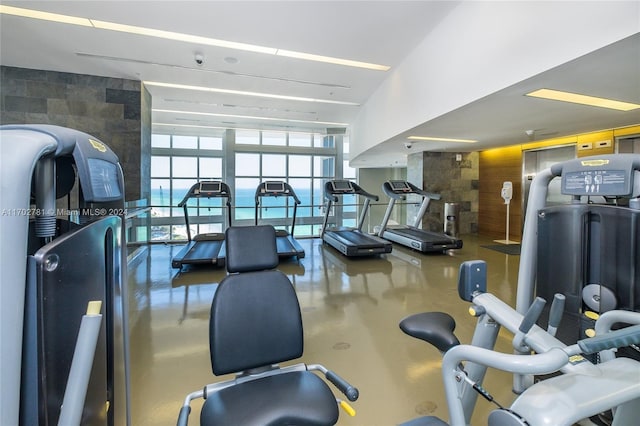 view of exercise room