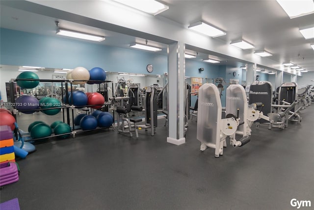 view of exercise room