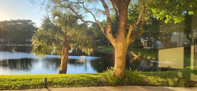 view of water feature