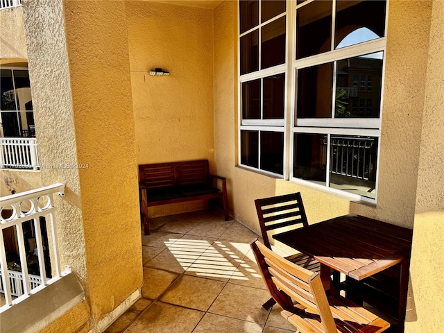 balcony with a patio