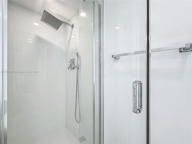 bathroom featuring walk in shower