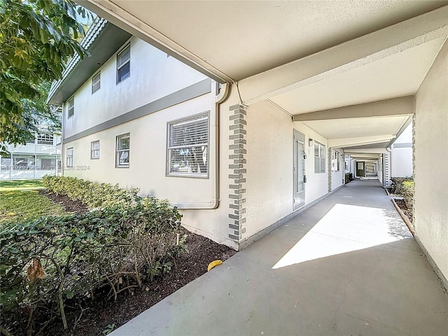 view of home's exterior featuring a patio area