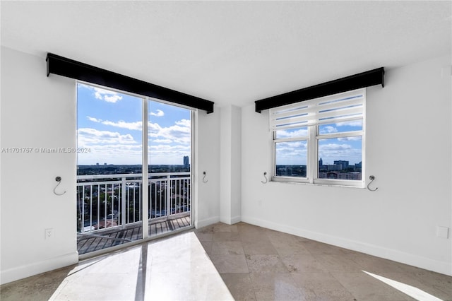 empty room with a wealth of natural light