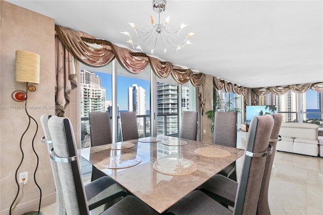16500 Collins Ave Unit 1451, Sunny Isles Beach, FL 33160 - dining room with a chandelier