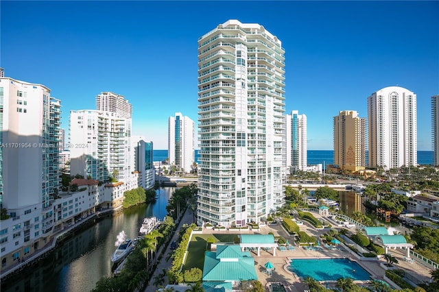 16500 Collins Ave Unit 1451, Sunny Isles Beach, FL 33160 - view of city skyline with a large body of water