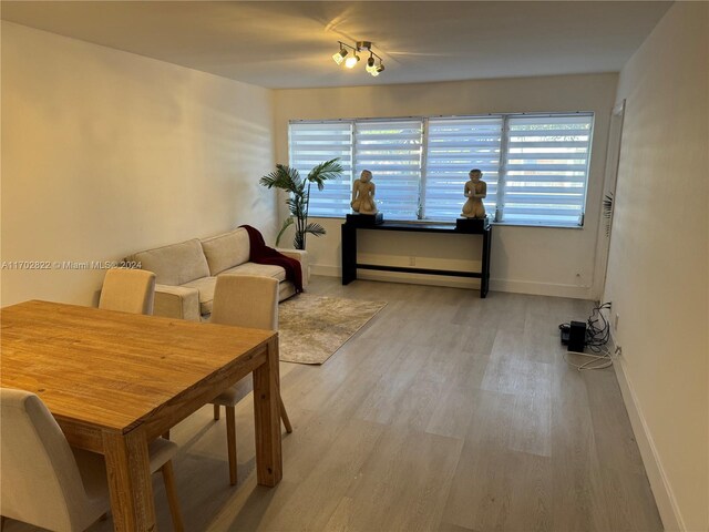 living room featuring light hardwood / wood-style flooring