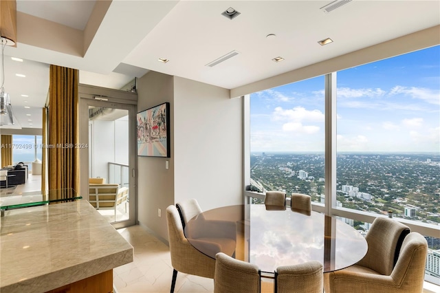 view of dining area