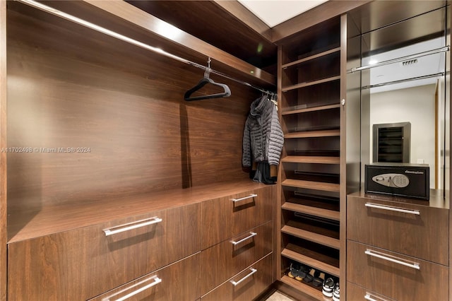 view of walk in closet