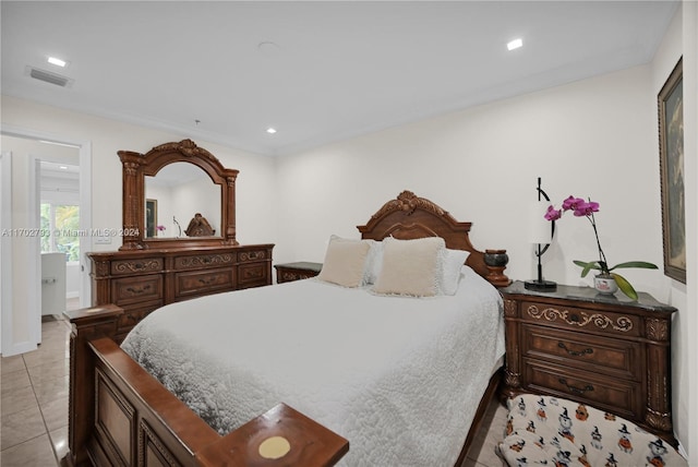view of tiled bedroom