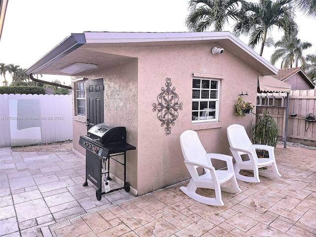 view of patio / terrace with area for grilling