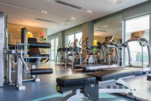 view of exercise room