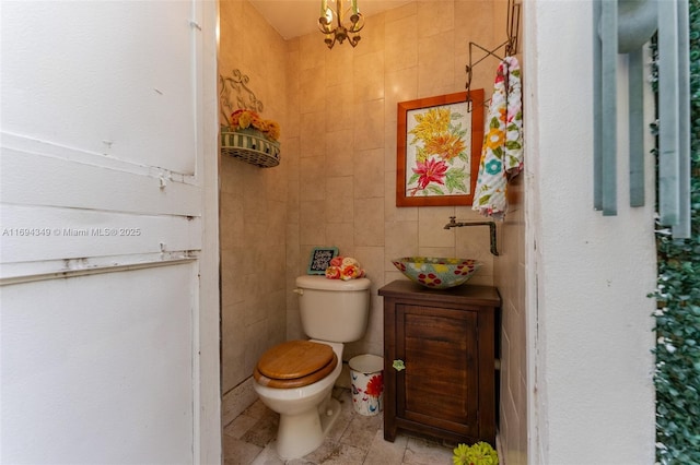 bathroom with toilet and sink