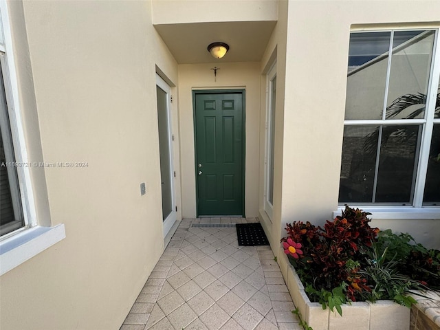 view of doorway to property