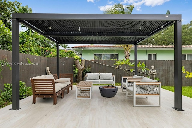 view of patio / terrace featuring an outdoor hangout area