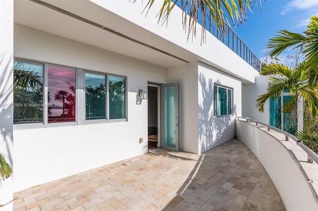 view of patio / terrace featuring a balcony