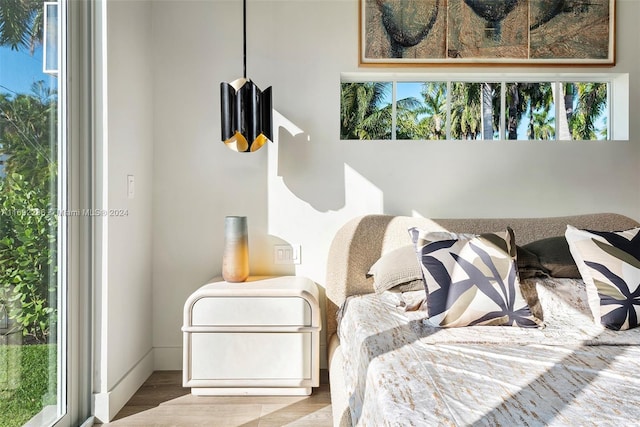 bedroom featuring hardwood / wood-style floors