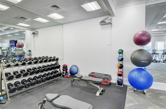 view of workout area