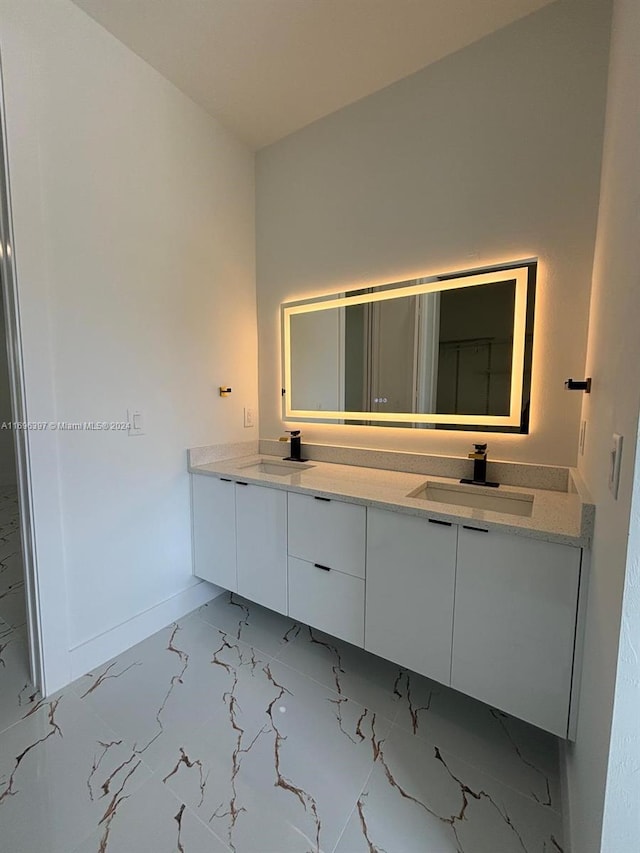 bathroom with vanity