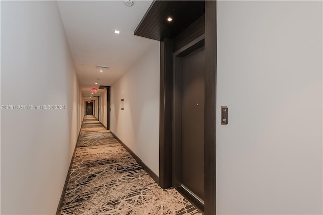 301 Altara Ave Unit 305, Coral Gables, FL 33146 - hall with recessed lighting, baseboards, and elevator