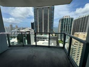 balcony with a city view