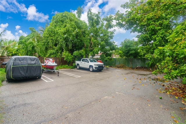 view of parking / parking lot