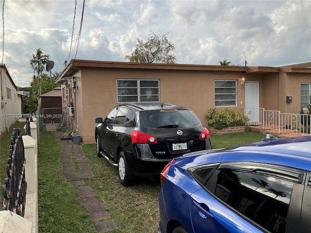 exterior space featuring a front lawn