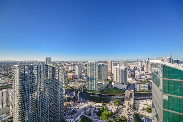 view of city with a water view