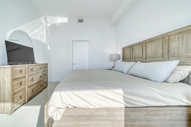 view of tiled bedroom