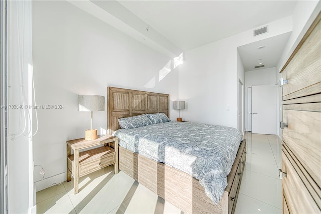 view of tiled bedroom