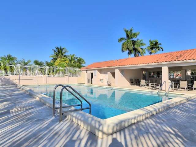 view of pool with a patio