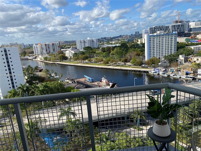 view of water feature