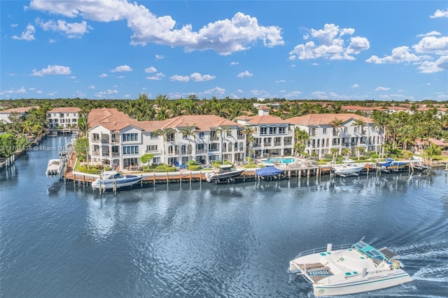 view of water feature featuring a boat dock