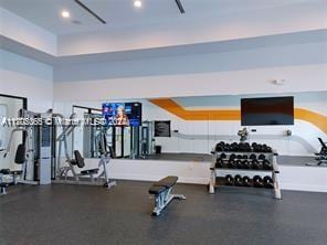 view of workout area