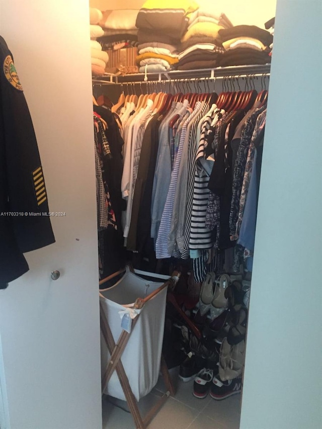 view of walk in closet