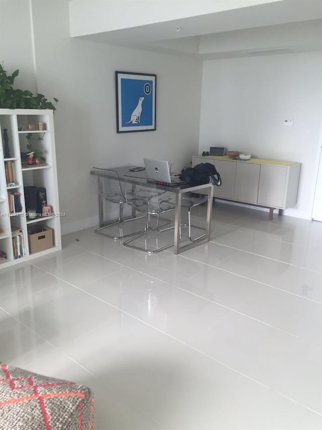 view of tiled dining area