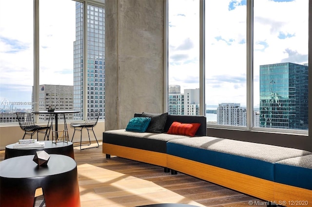 interior space featuring hardwood / wood-style floors