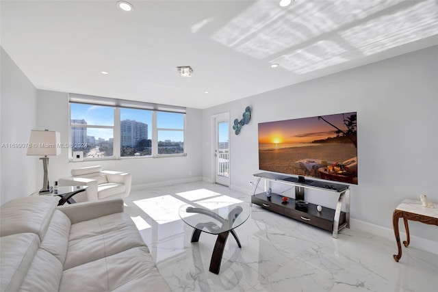 living room with a healthy amount of sunlight