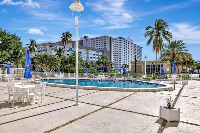 view of pool with a patio area