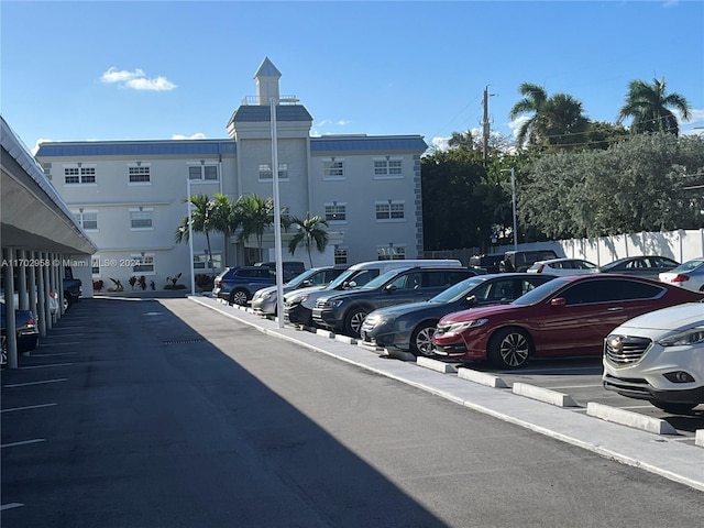 view of parking / parking lot