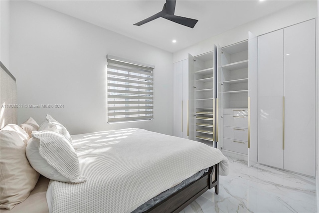 bedroom with ceiling fan