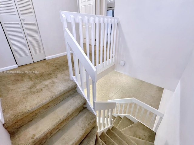 stairs with carpet