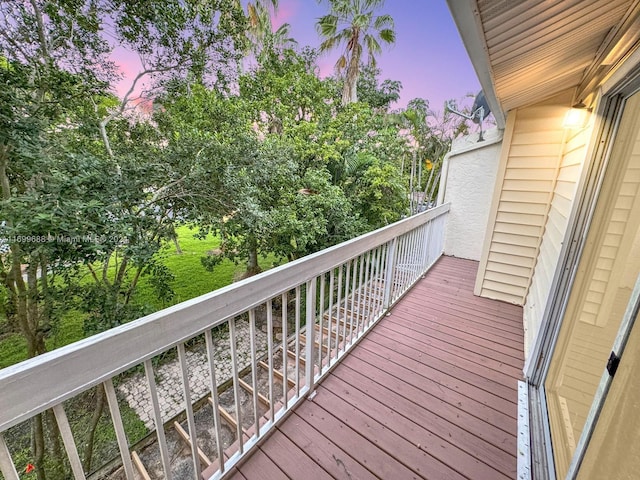 view of deck at dusk