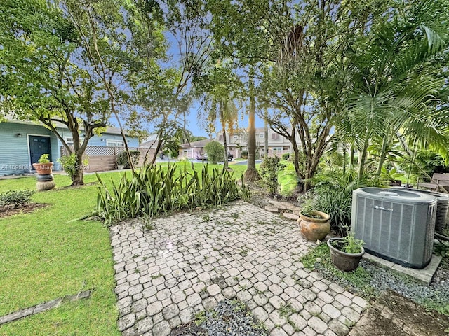 view of patio / terrace featuring central air condition unit