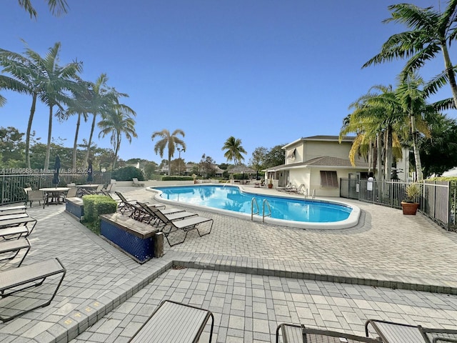 view of pool with a patio