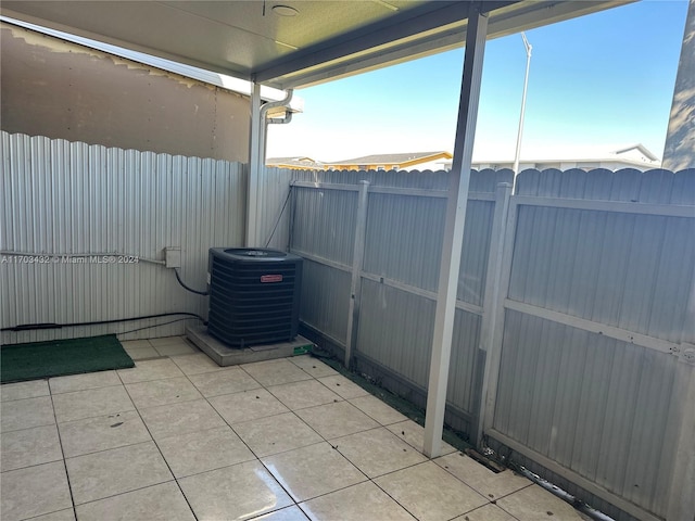 view of patio featuring central AC