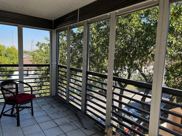 view of sunroom