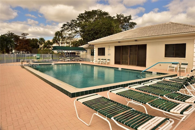 view of pool with a patio area