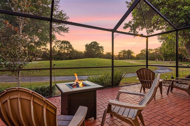 view of sunroom