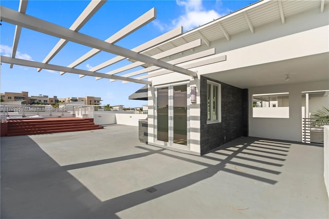 view of patio / terrace with a pergola