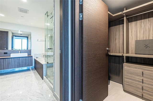 1000 Brickell Plz Unit 3806, Miami, FL 33131 - full bath featuring a shower stall, vanity, and a bath